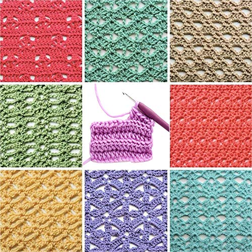 Eyech 16 Sizes Crochet Hooks Knitting Crochet Needles Locking Needle Clips Weaving DIY Tools Sets with Ergonomic Handles Craft Yarn Knitting Needles Kit Accessory Set Crochet Hook Case