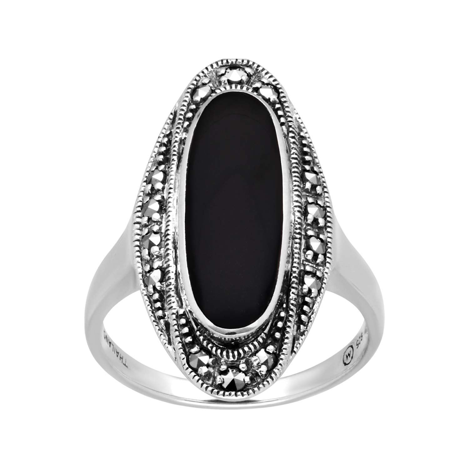 Gemondo Black Onyx Cabochon Ring