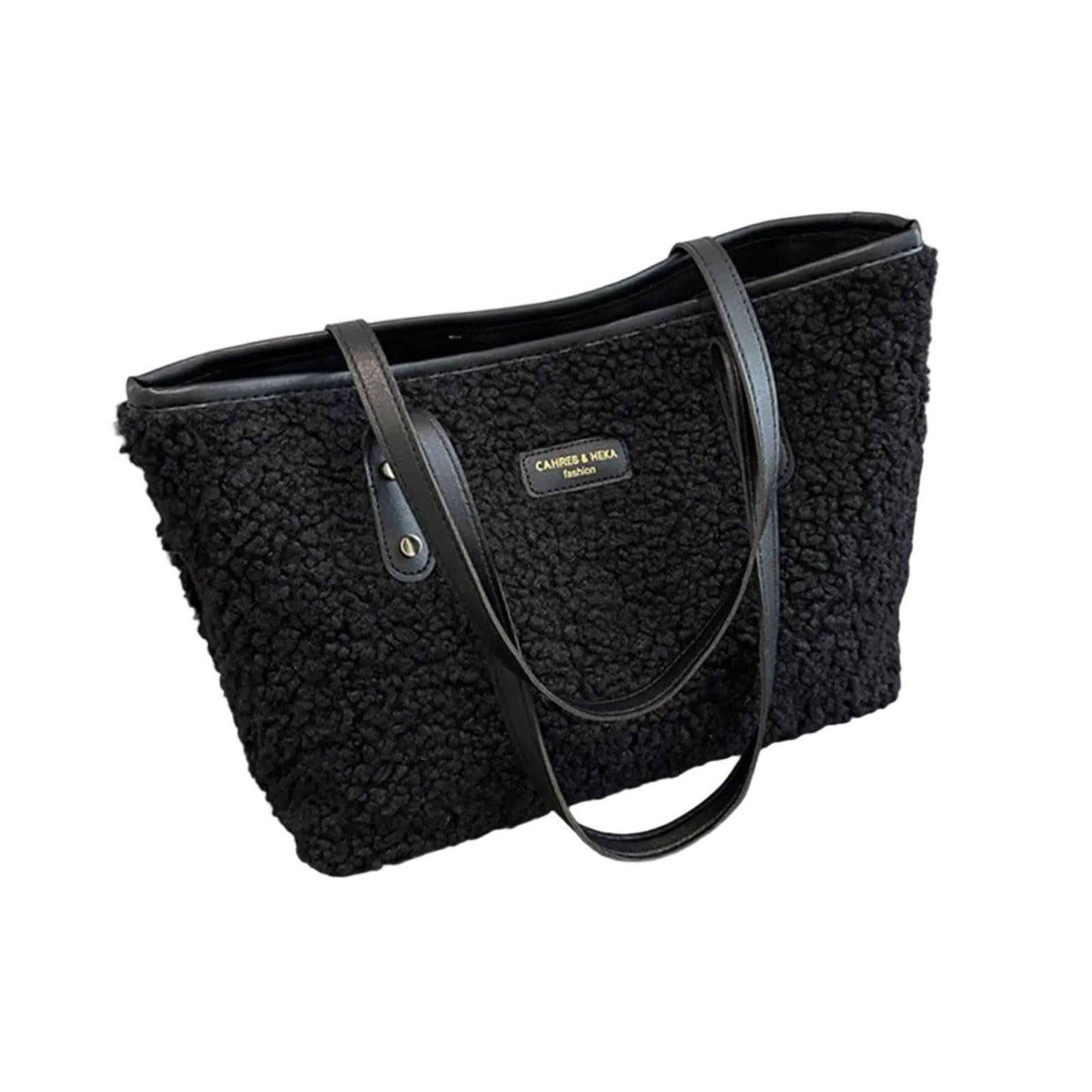 Tsophreniq Stylish and Practical Commuters Shoulder Bag with Plush Underarm Bags Shopping Handbag for and Casual Travel Work Bag