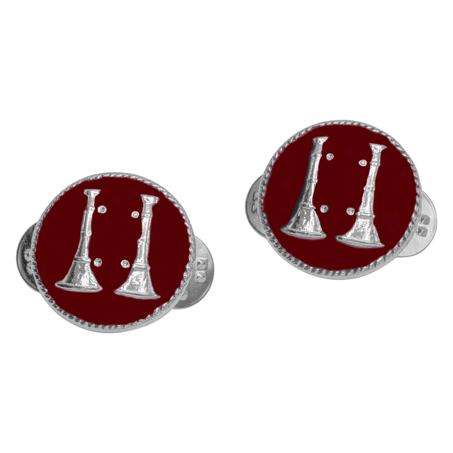 Fire Uniform Pins Red Fire Captain Bugles Collar Insignia - Two ...