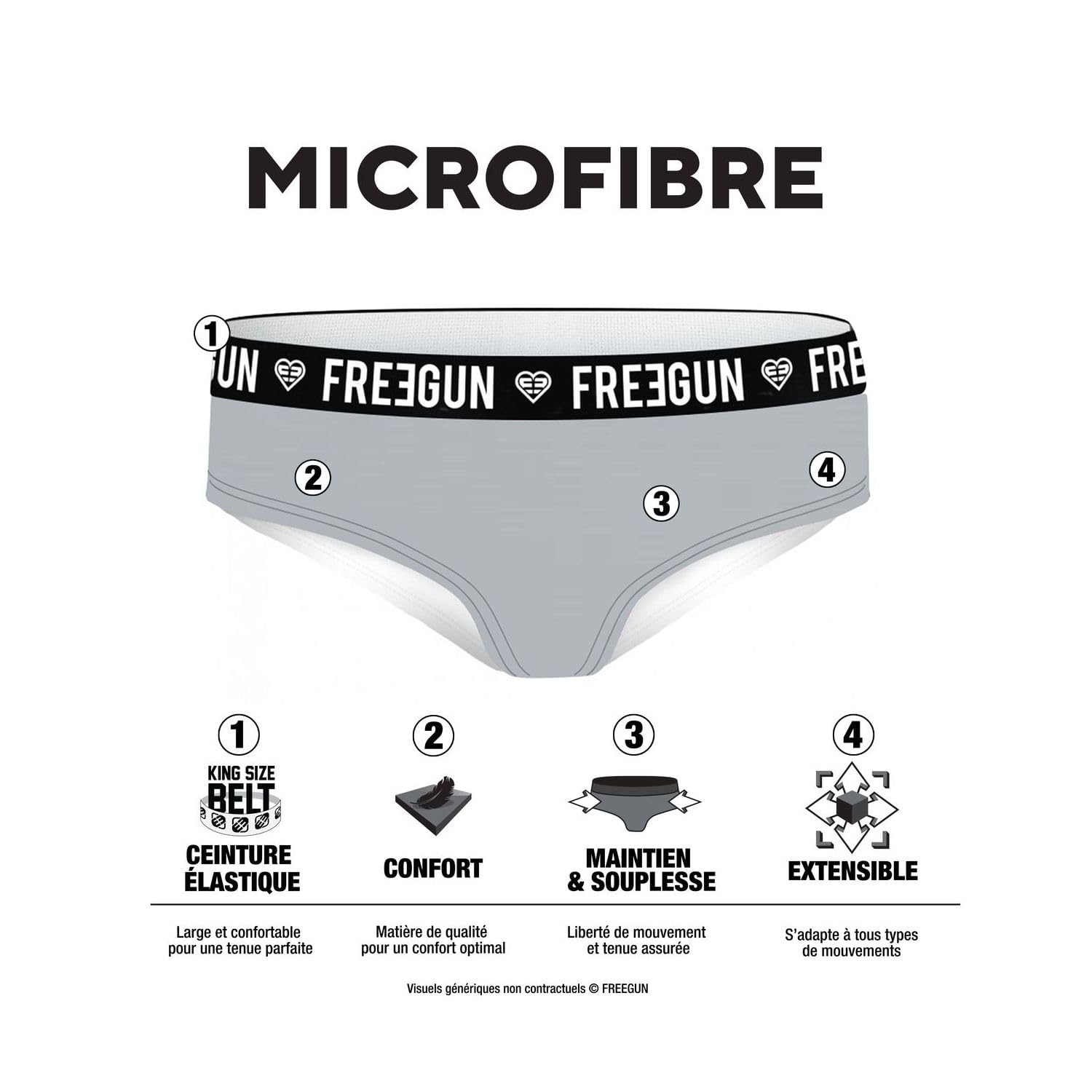 FREEGUN Ropa Interior de Hombres Pack de 4