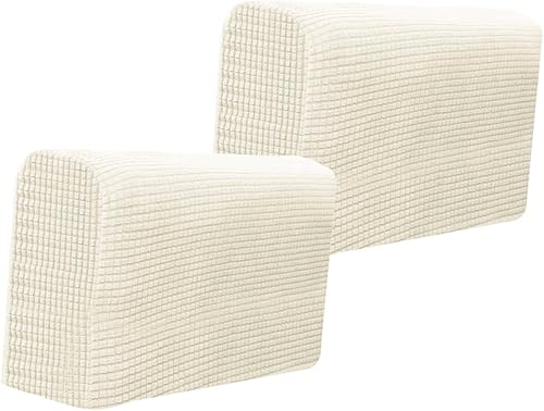 IMIKEYA FA - Fundas elásticas para reposabrazos de sofá, fáciles de ajustar, 2 unidades