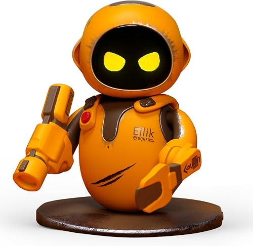 ENERGIZE LAB Eilik DQ - Juguetes interactivos táctiles, lindas mascotas robot con emociones abundantes. Animaciones inactivas y minijuegos