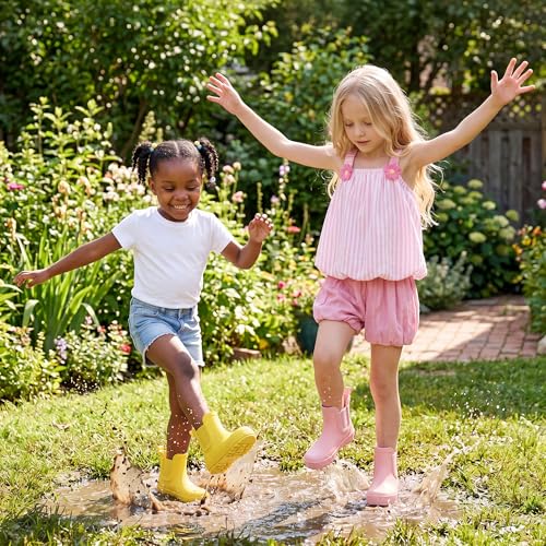 Image of Motasha Chelsea Rain Boots for Girls Boys Waterproof Toddler to Big Kids