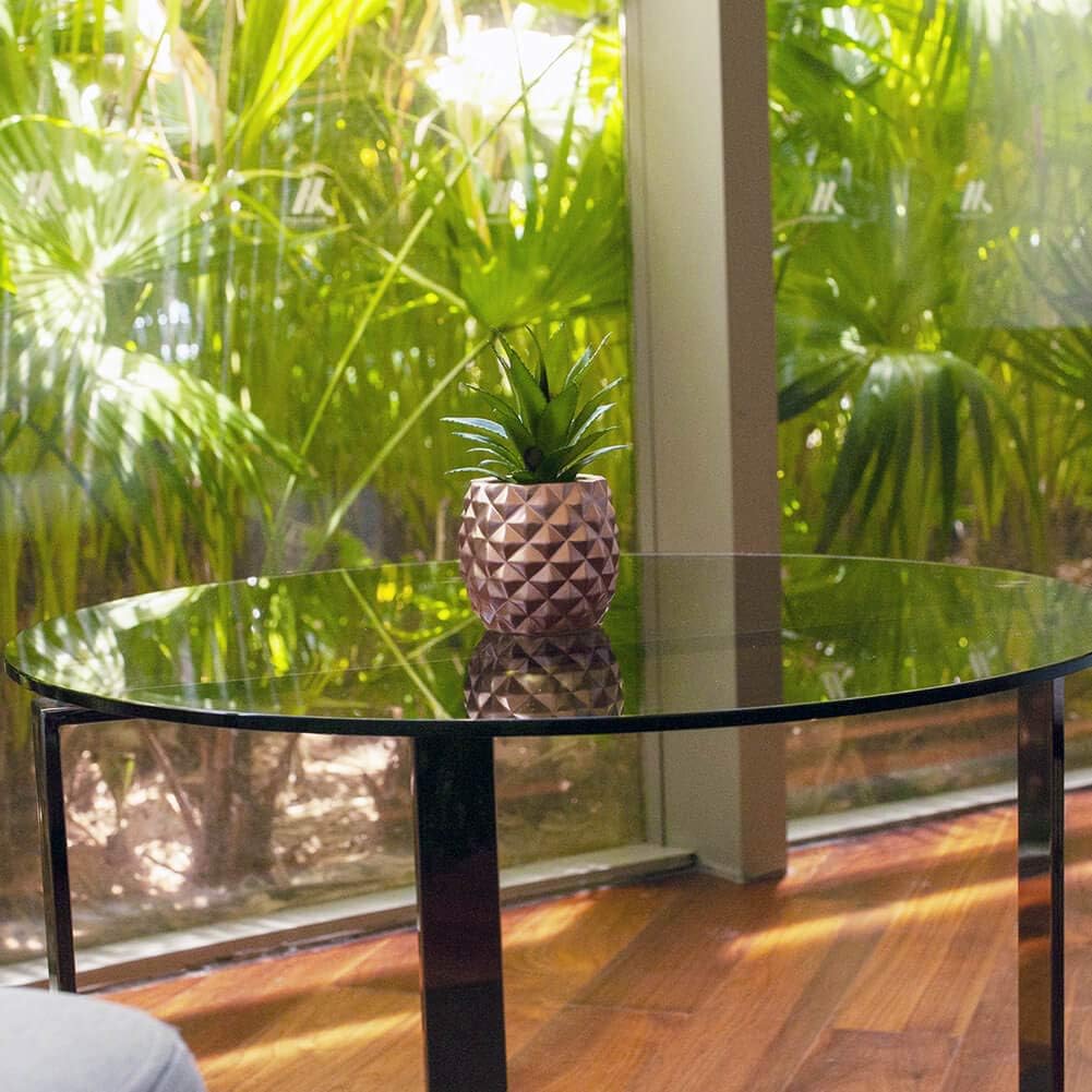 Artificial Succulent Potted Pineapple Decor - Fake Pineapple Home Office Kitchen Table Decor (05 Rose Gold) - Image 9