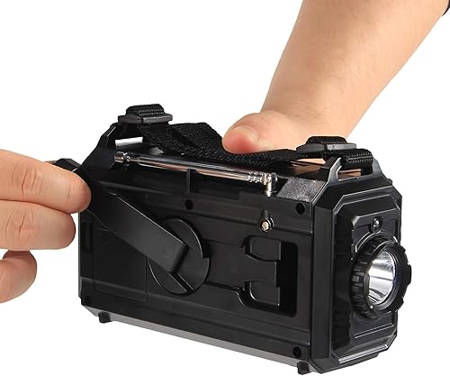 Miniatura 3 de Radio digital automática NOAA meteorológica con pantalla LCD, batería de iones de litio de 5000 mAh+radio meteorológica de emergencia alimentada por