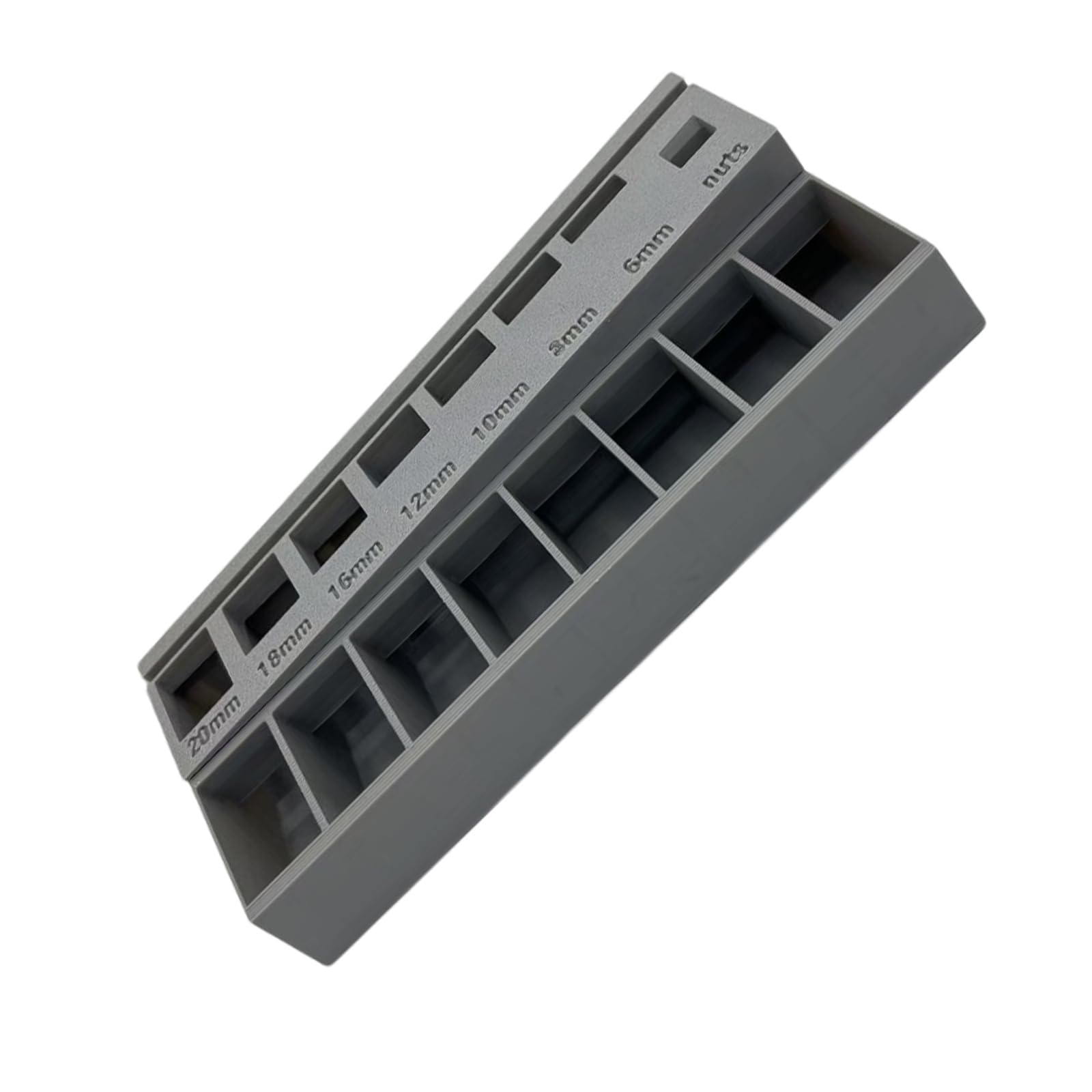 Snorvixre Grey Permanent Hardware Sorting Cartons Featuring Customizable Compartments And Portable Structure For Bolt Management Stereoscopic Published Hardware Sorter