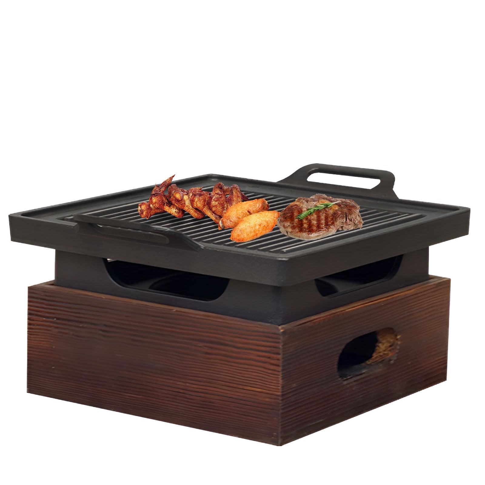 ZMJGLL Portable Tabletop BBQ Grill,Compact Charcoal Stove for Outdoor Camping, Picnics, Home Barbecues, Outdoor Picnics,and Family Gatherings. (28cm)