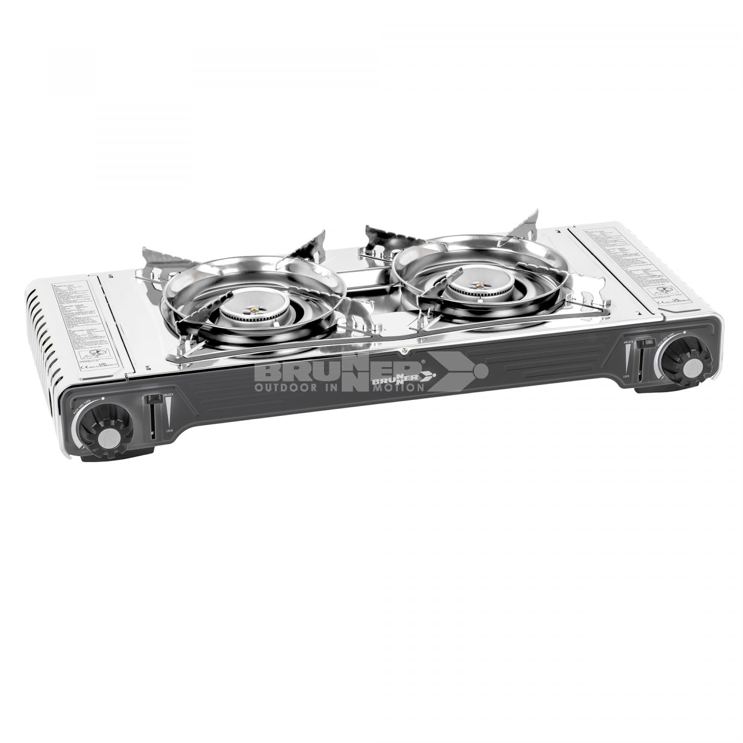 BRUNNER DEVIL DOUBLE SD Fornello gas a cartuccia a 2 fuochi portatile