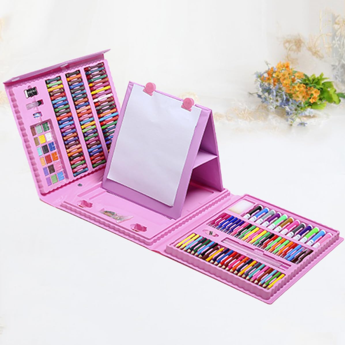 POPETPOP 208 Pezzi Set di Penne Gel Acquerello Rosa per Disegno Fluido Inchiostro Scorrevole, Plastico Resistente, per Crafting e Biglietti Fatti a Mano