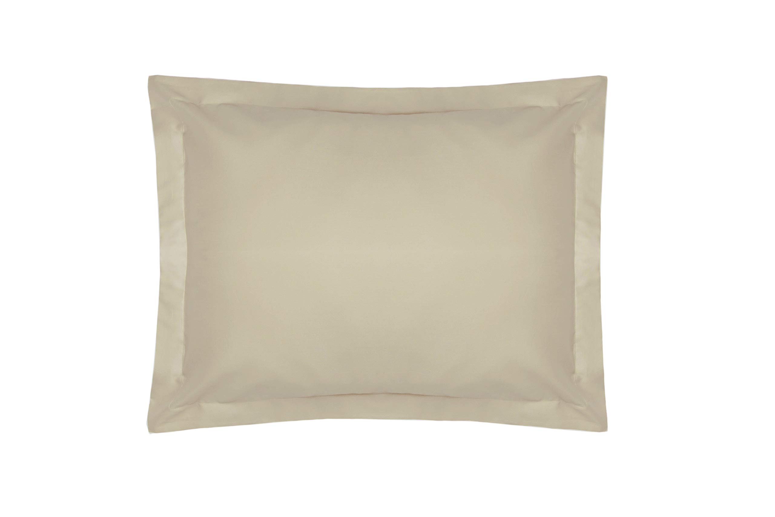 Belledorm Brown Pillowcase, 200 Thread Count Percale (Oxford, Mushroom)