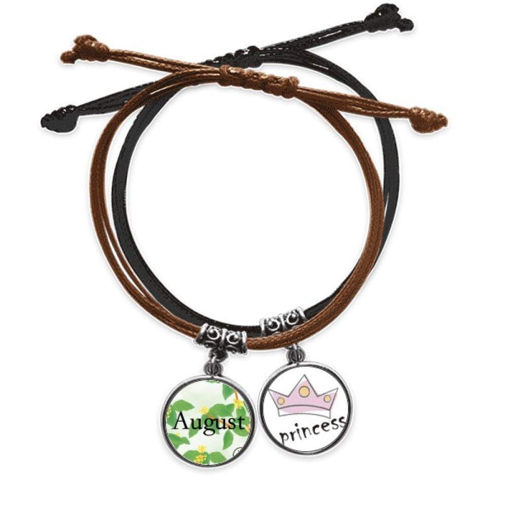offbb Sweet Osmanthus August Design Pattern Bracelet Rope Hand Chain Leather Princess Wristband