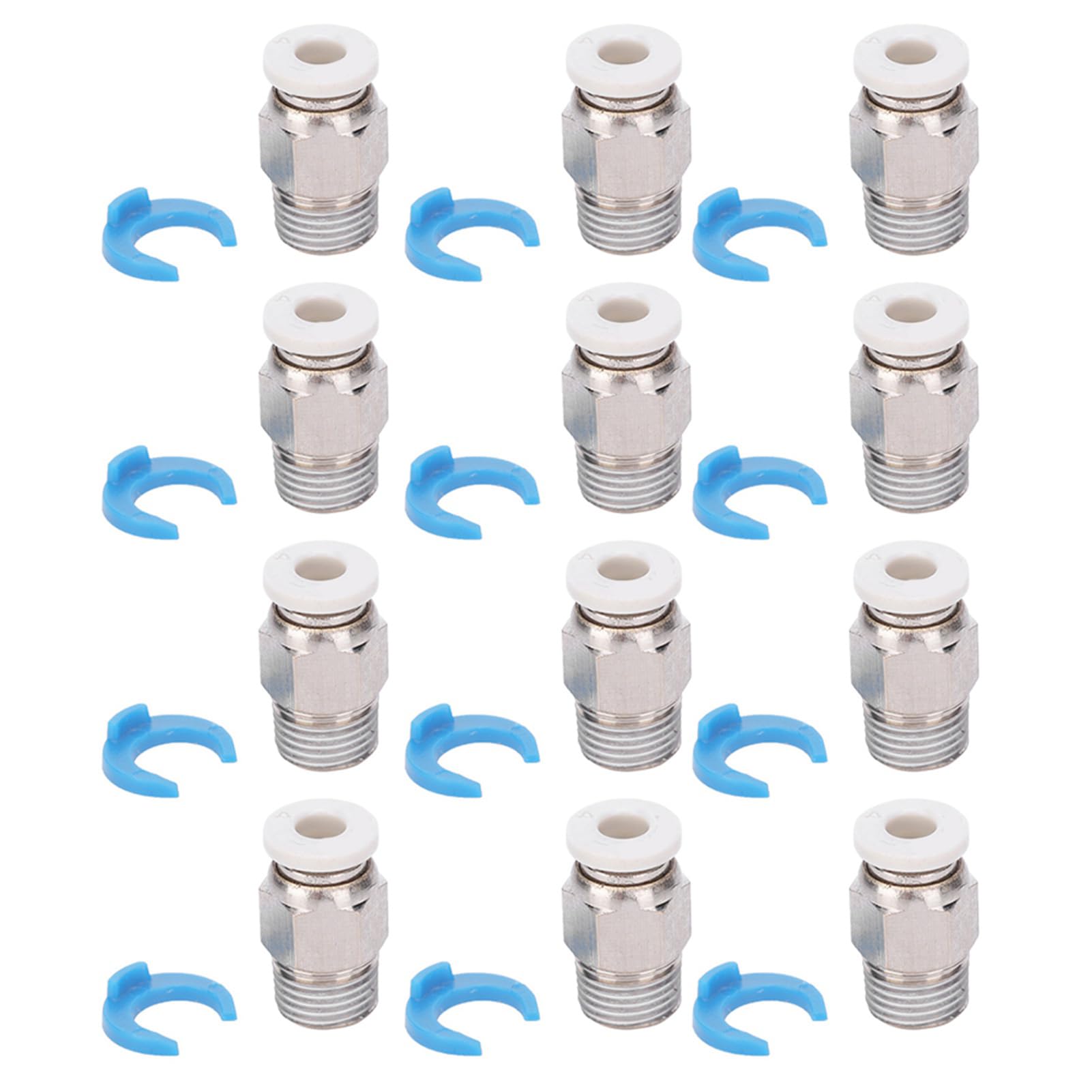 12 szt. Rurka PTFE M10 dla Drukarki 3D Bowden, Złącza Push-Fit do Głowicy Wytłaczarki 3D