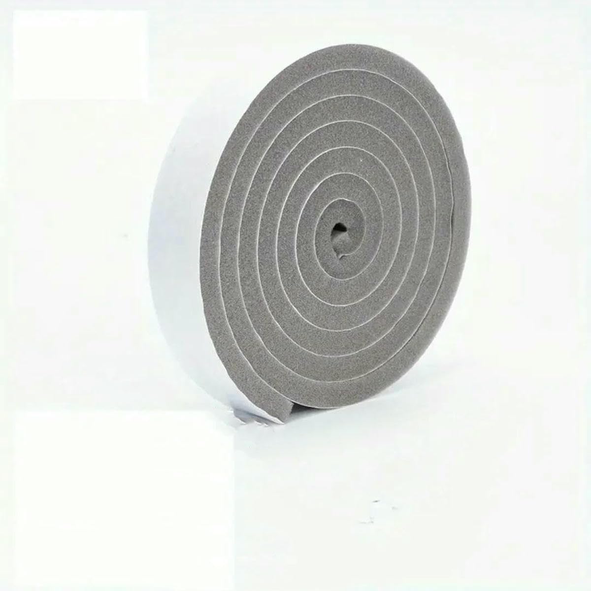 Yfshc Gray 3Cm 1 Rolls Sponge Foam Seal Strip Tape Adhesive Anti Collision Soundproof Weather Stripping For Doors Furniture Protection