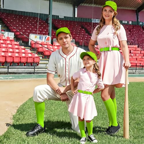 Image of XZQTIVE Baseball Softball Socks and Baseball Softball Belt Combo Set Knee-High Soccer Socks for Kids Youth Adult