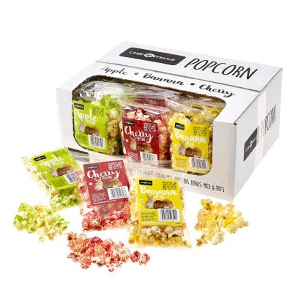 Popcorn pour animal Little Friends saveurs de fruits assorties trois sachets