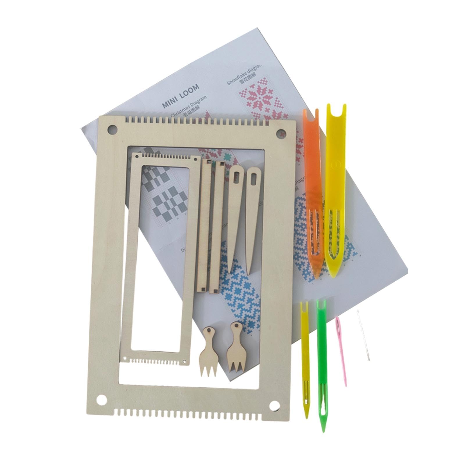 Wood Weaving Loom Kit Portable Small Weaving Loom for Adults Women Beginners Style A-image-17