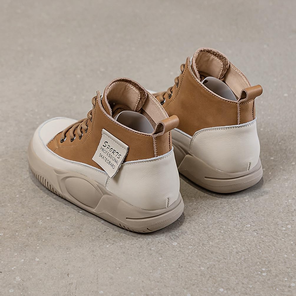 [SEINIES] ハイカット レディース 牛革 本革 スニーカー スポーツシューズ レースアップ ラウンドトゥ 幅広 痛くない 疲