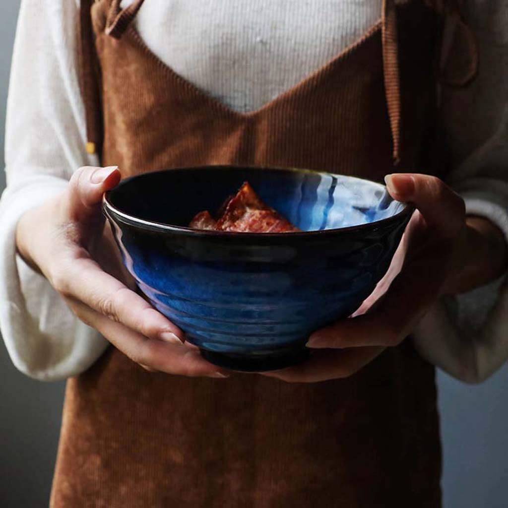 Zxw 5.5Inch Ceramic Salad Bowl Vintage Kiln Change Ceramic