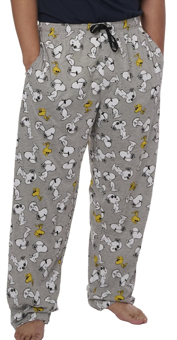 Peanuts Mens Snoopy All Over Print Lounge Pajama Pants