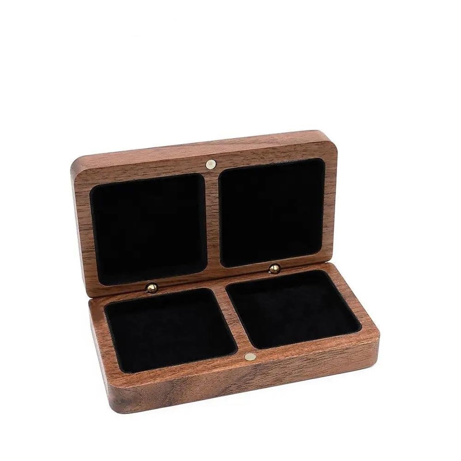 Organizador de Collares, joyero de Madera con Doble Compartimento para Guardar Pendientes, Anillos, Collares, expositores, Anillos, Estuches de Almacenamiento, Estuches para Pendientes.