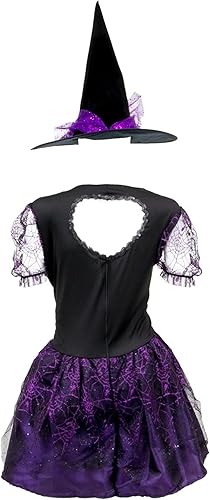 Miniatura 2 de Wicked Witch - Disfraz de Halloween para mujer, vestido de mago femenino, sombrero, Multicolor