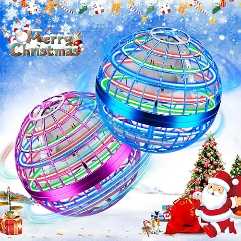 M&HONG Flying Orb Ball for Kids Adults, Hand Controlled Boomerang Ball, Soaring Flying Spinner Mini Drone, Hover Flying Ball Toy with LED Lights, Drone Ball Endless Tricks Gifts for Boys Girls Cover