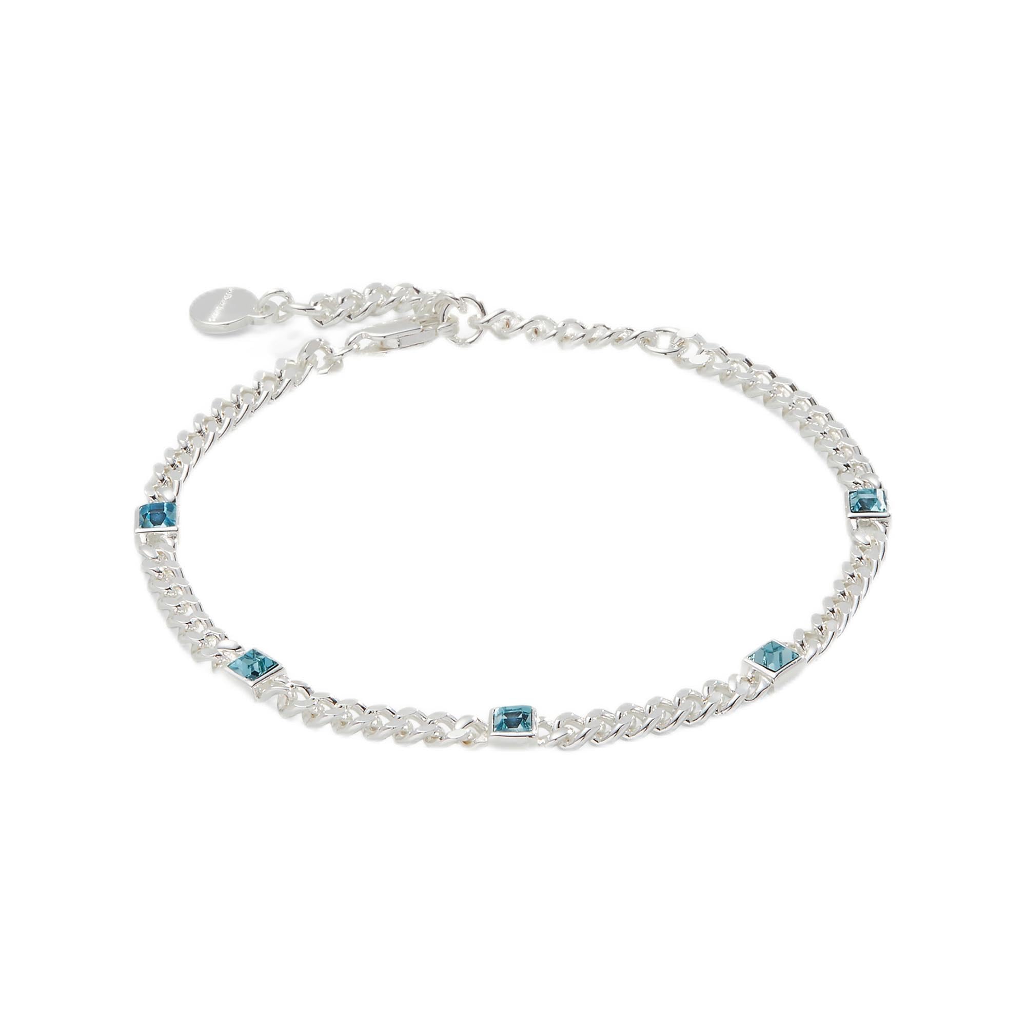 Alex and Ani September Birthstone Sapphire Curb Chain Bracelet