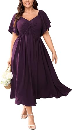 SCOMCHIC Womens Plus Size Cocktail Dress