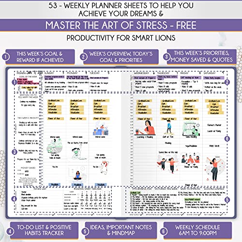Image of Undated Daily Weekly & Monthly Planner with Budget Section