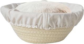 Hqunjikp Sour Dough Proofing Baskets | Handmade Cotton Rope Bread Proofing Baskets - Pastry Making Storage Container, Kitchen Gadget, Baking Supplies for Artisan Breads