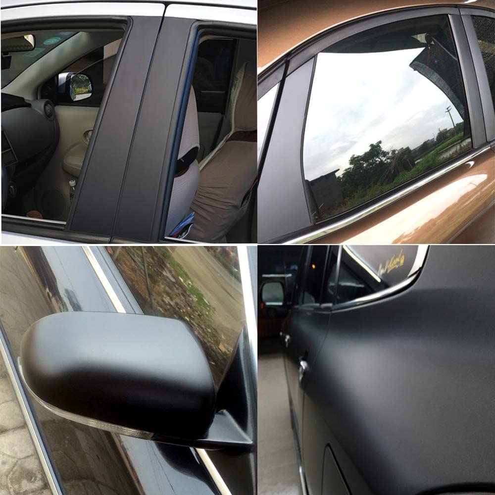 Buy Matte Black Car Vinyl Wrap 10ft x 1ft Vehicle Wrap Vinyl Roll with Bubble Free Air Release
