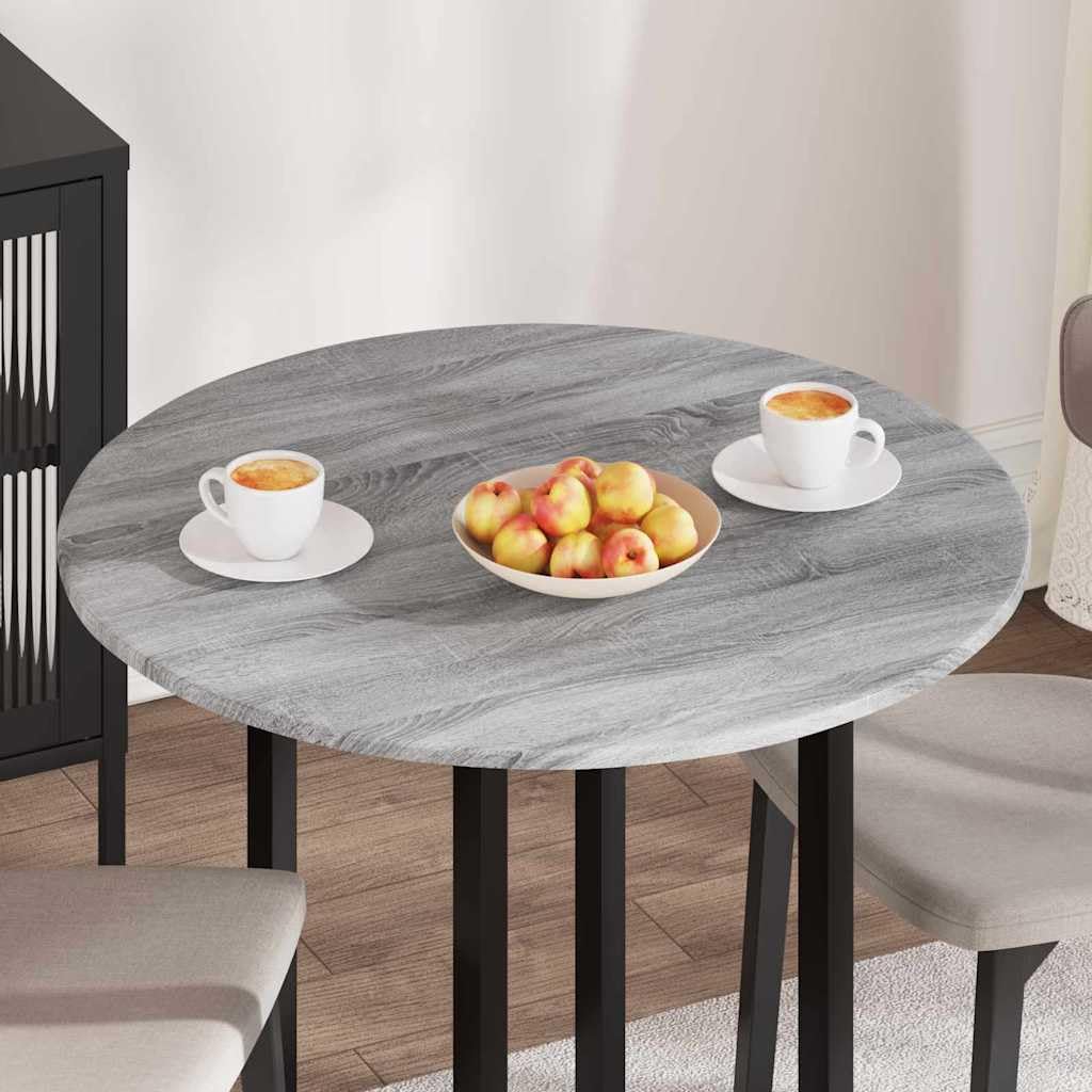 Hothingwell Okrągły blat stołu drewno konstrukcyjne 80 cm szary