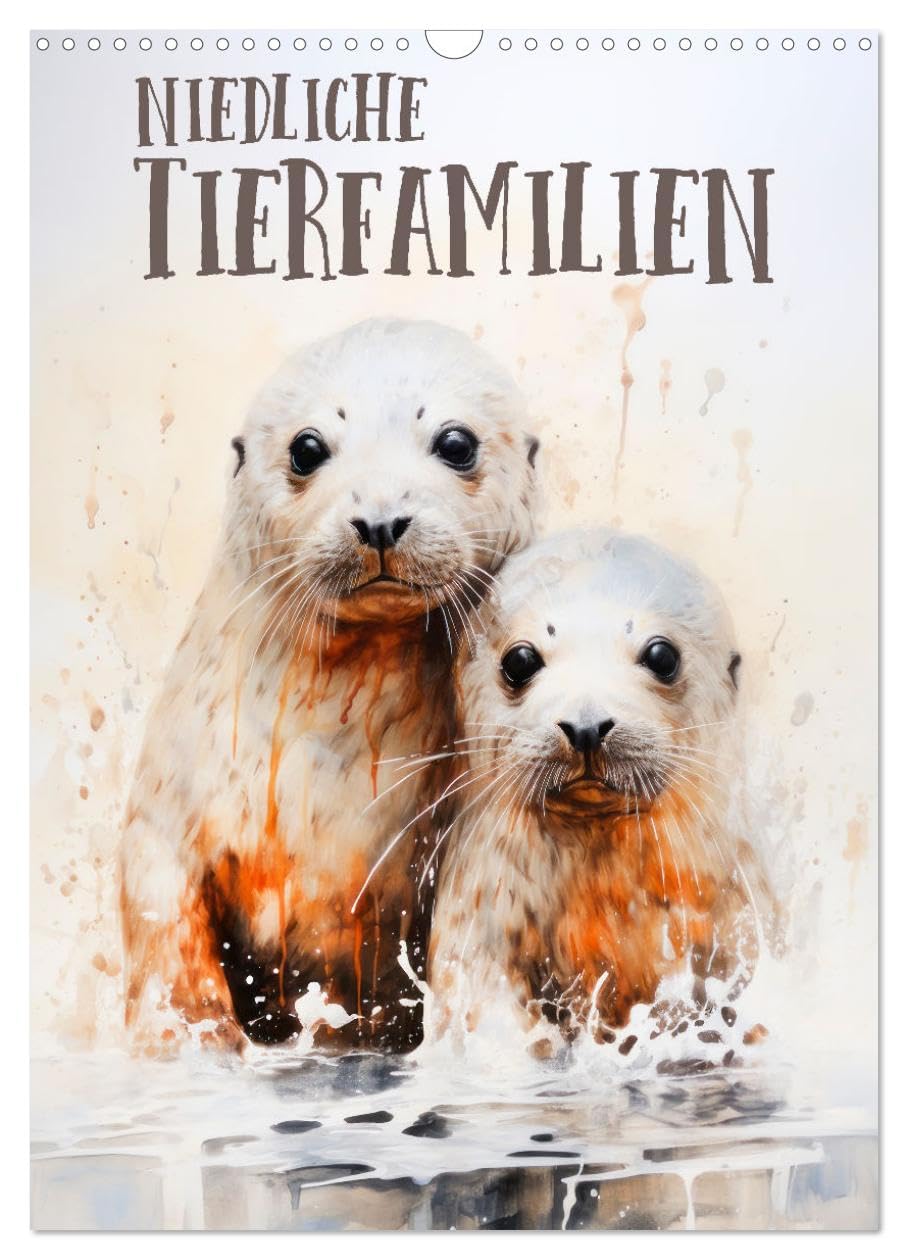Cute animal families UK-Version (Wall Calendar 2026 DIN A3 Portrait), CALVENDO 12 Month Wall Calendar