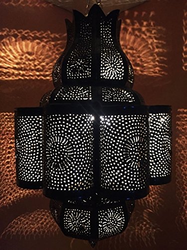 Orientalische Lampe Pendelleuchte Rostfarben Harun E27 Lampenfassung | Marokkanische Design Hängeleuchte Leuchte aus… – Bild 7
