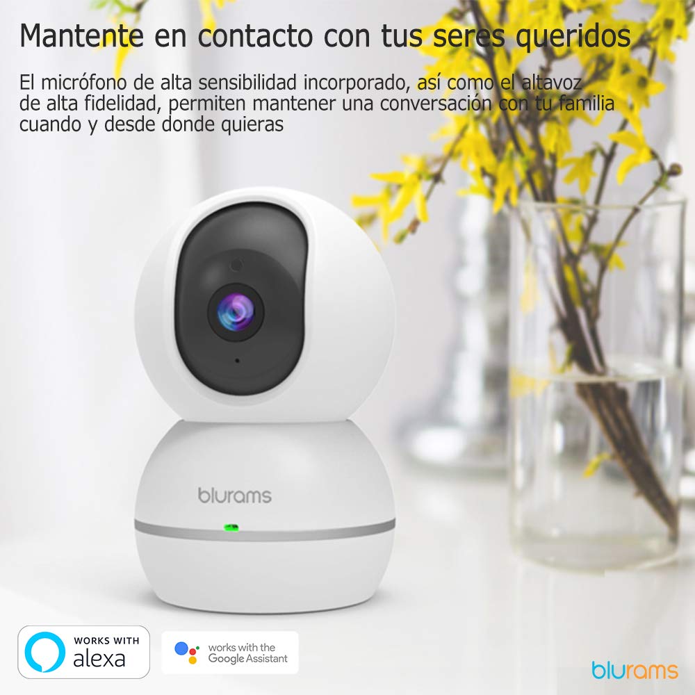 Blurams Snowman 1080p FHD kamera do monitoringu kopułkowa dwukierunkowa WiFi Det. Inteligentne powiadomienia w czasie rzeczywistym widok panoramiczny – Cruiser 360 (iOS i Android)