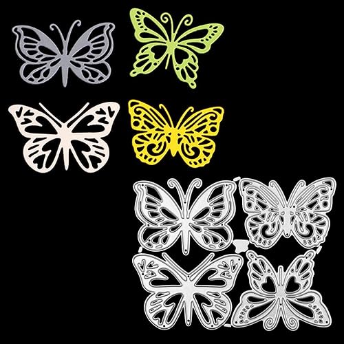 Miniatura 4 de maxin Juego de 5 piezas de troqueles de corte de mariposa de acero al carbono para álbum de recortes, decorativo, regalo de manualidades