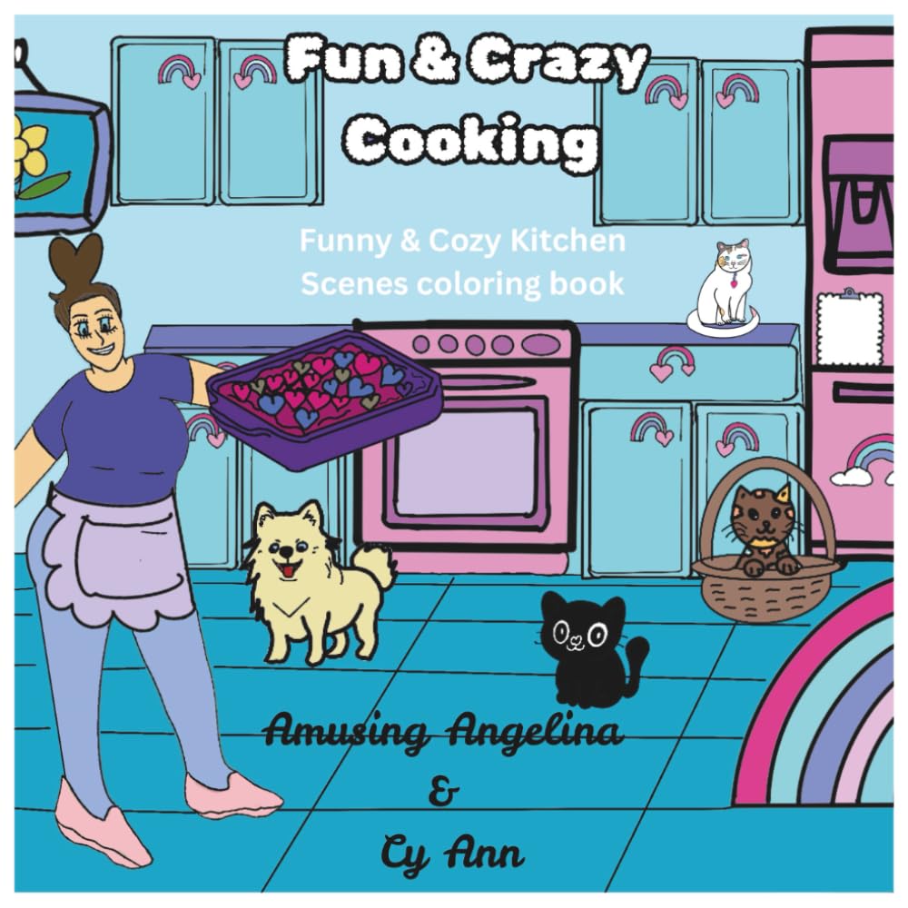 Fun & Crazy Cooking: Funny & Cozy Kitchen Scenes Coloring Book