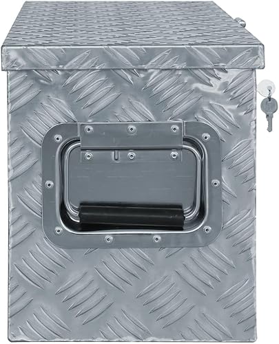 Miniatura 2 de YAFF Caja de herramientas de aluminio para remolque de camión, caja de herramientas de almacenamiento de caja de herramientas de almacenamiento para