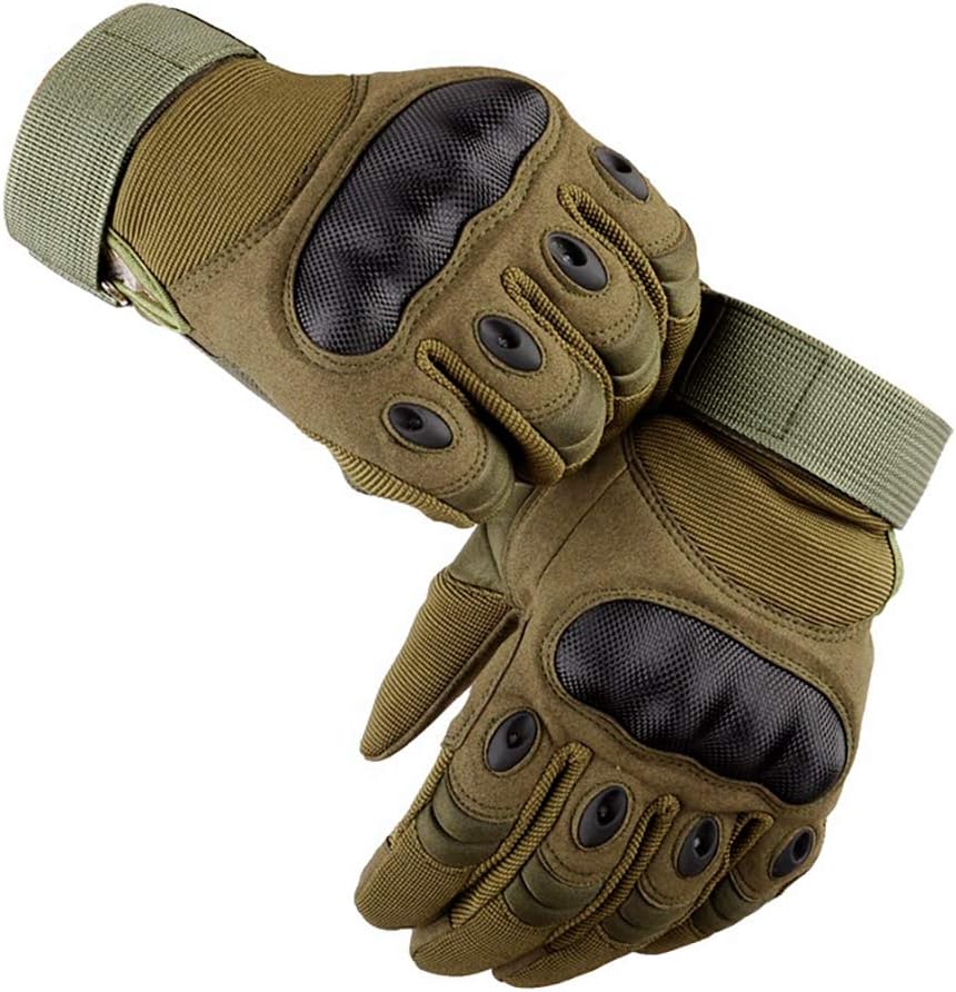 LALATECHMotorbike Gloves, Motorcycle Riding Gloves Full Finger Motorcycle Gloves Men, Touch Screen ATV Riding Gloves Motorcycle Mens (Army Green, L)