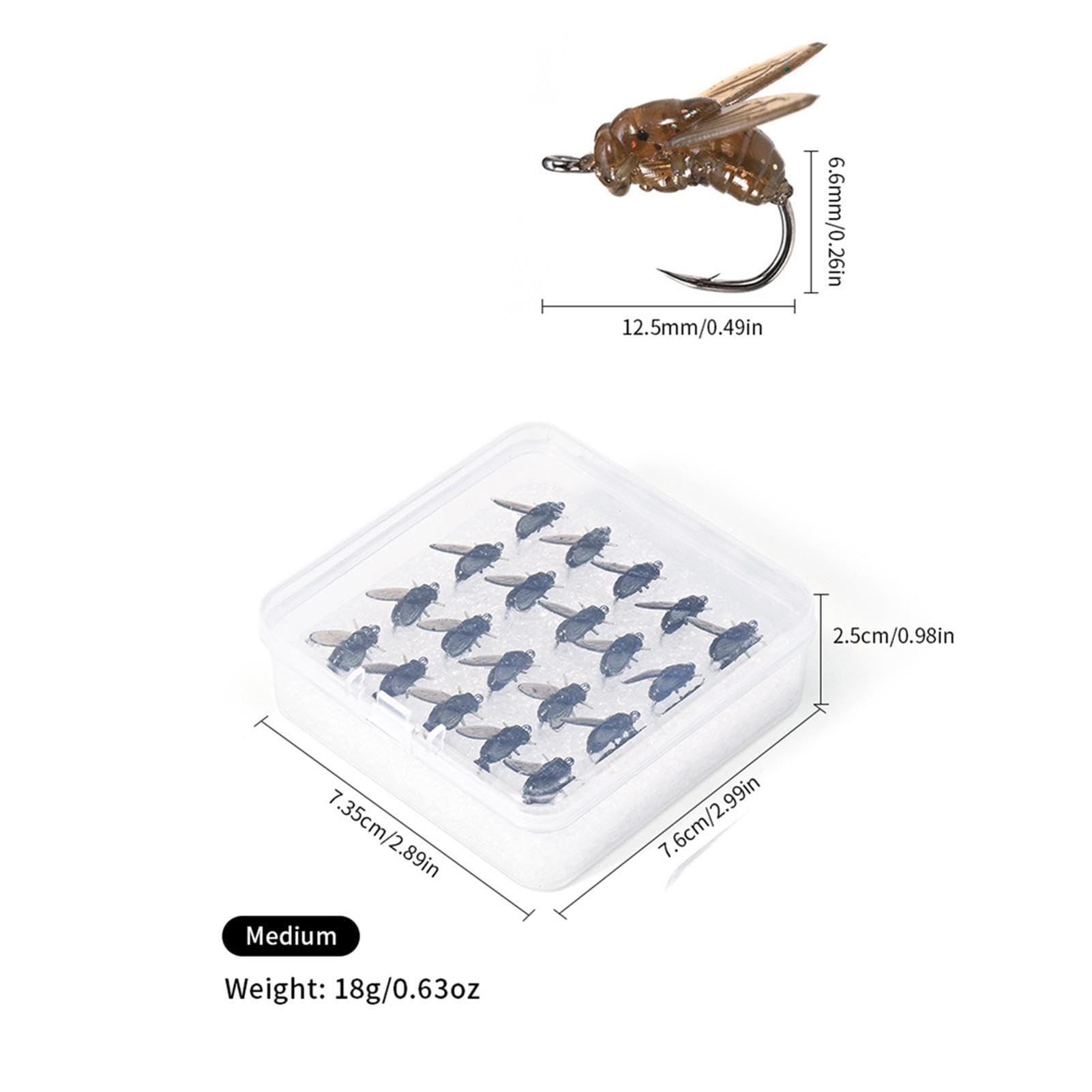 Señuelos de pesca con mosca, mosca para pesca | Surtido de moscas artificiales, equipo de señuelos de pesca falsos, cebo de simulación flexible para pesca de trucha