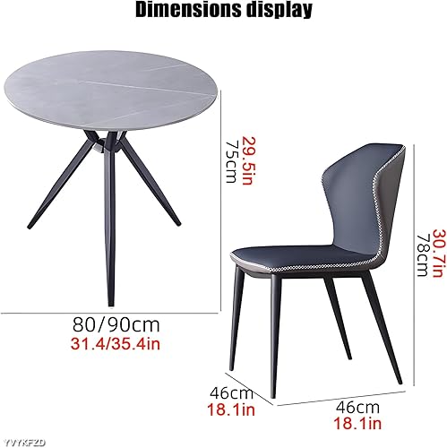 Miniatura 2 de YVYKFZD Mesa redonda de conferencias, mesa de recepción para oficina pequeña, mesa de club, juego de mesa de comedor de cocina de 5 piezas, mesa de