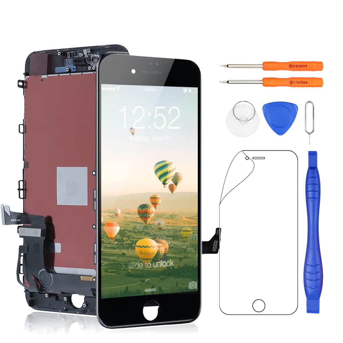 Yodoit for iPhone SE 2nd Generation SE 2020 Screen Replacement Black LCD Display Digitizer Glass Assembly with Repair Tool Kit