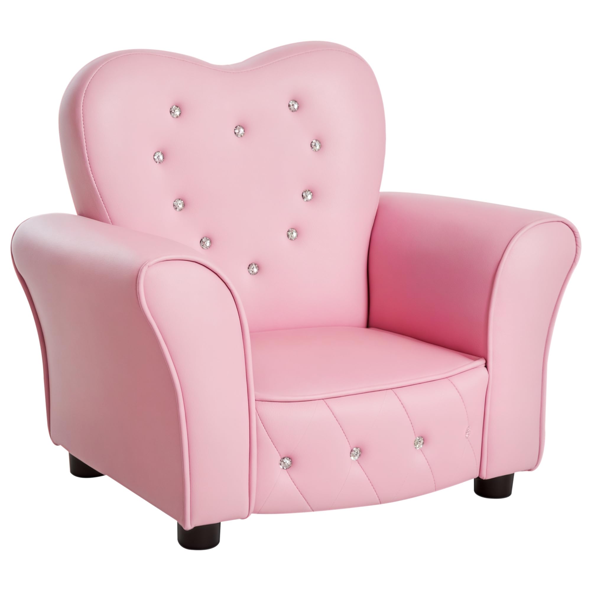 HOMCOM Kids Armchair Toddler Chair Seating Relax Playroom Seater Girl Princess Pink