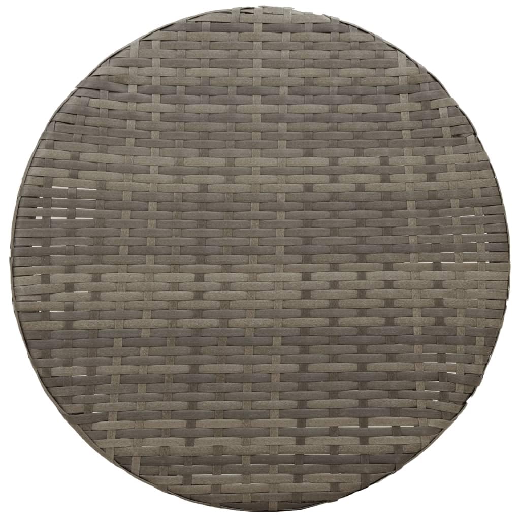 Set da Bistrot 3 pz in Rattan PE Grigio con Sedie Reclinabili | Arredo pieghevole e reclinabile con tavolino coordinato, ideale per momenti di relax in giardino, balcone e terrazzo.