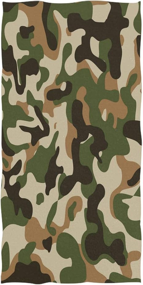 camouflage bath towels
