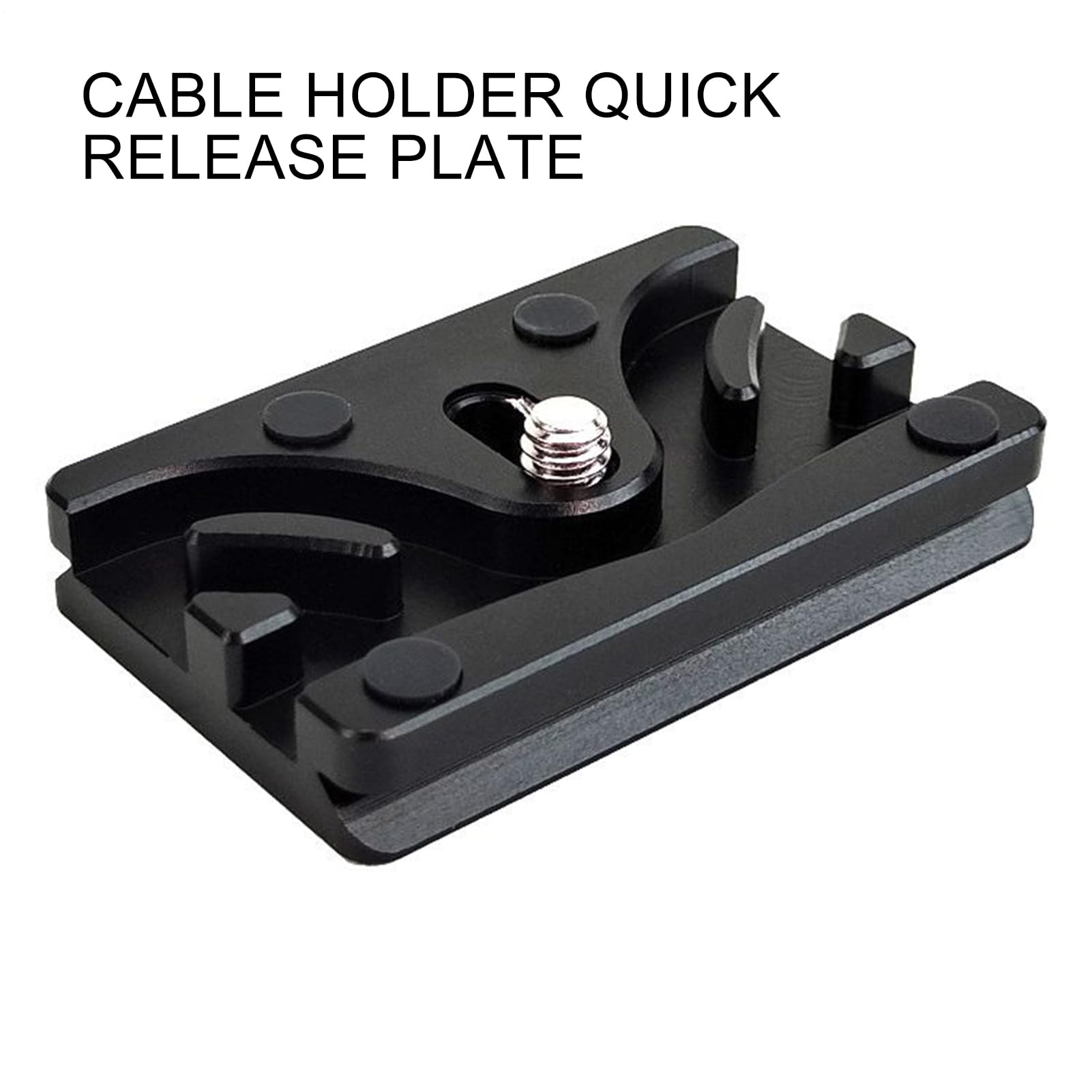 Camera Cable Clamp - Aluminium Alloy Gimbal Quick Release Plate | Secure Tether Data Cable Organizer For DSLR Rig, Live Streaming & Photography Setup