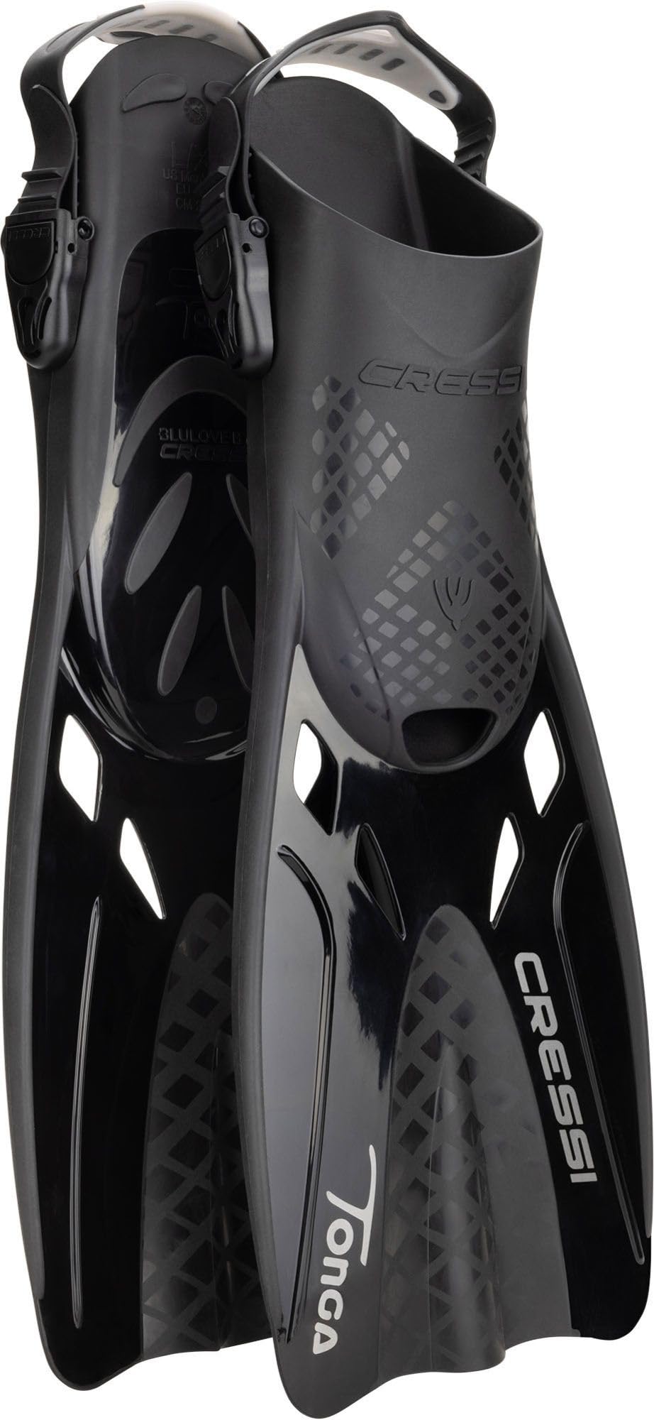 Cressi Adult Adjustable Snorkeling Fins with Ultra Resistant Buckles, Very Light, Ideal for Traveling - Tonga: Designed in Italy