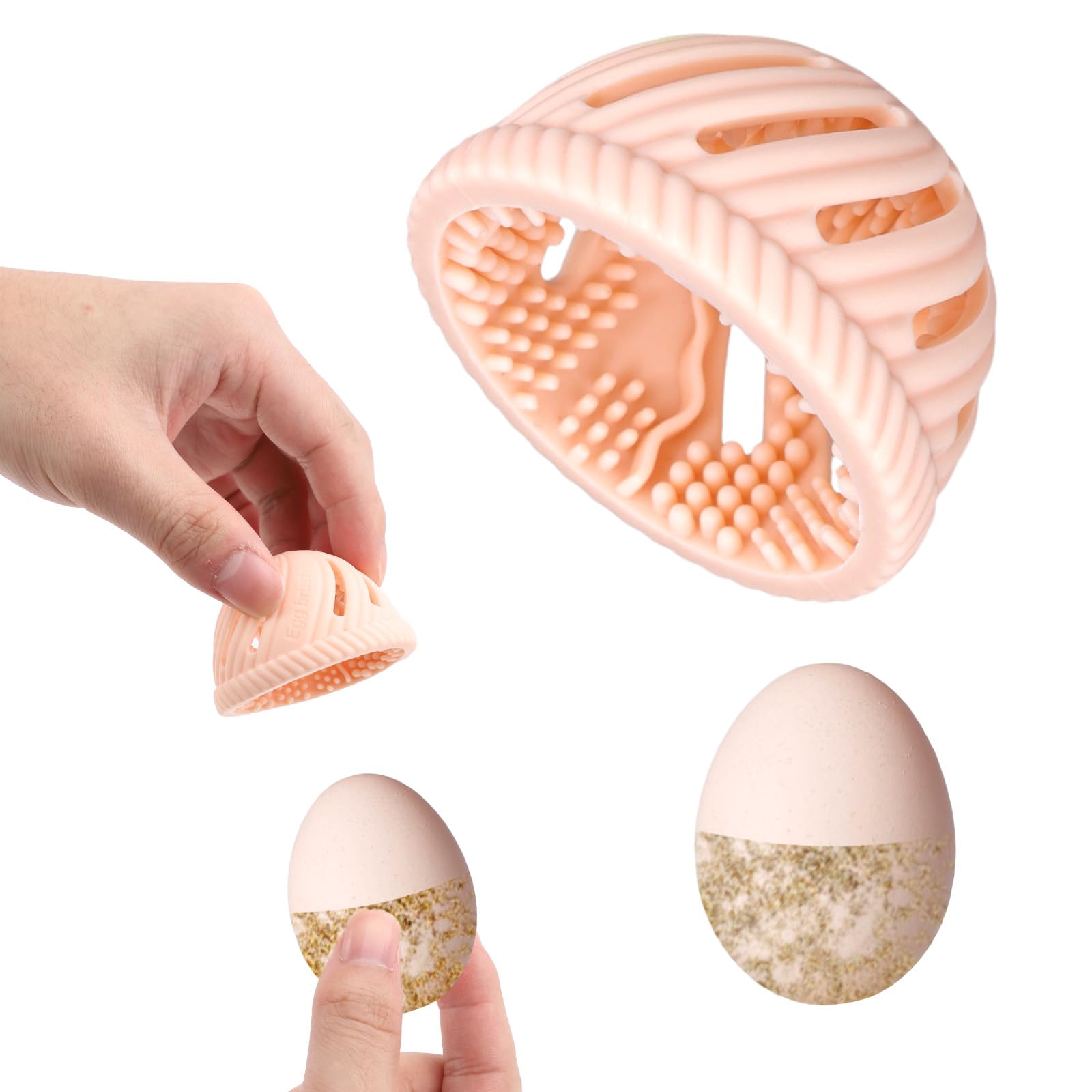 Spazzola Lavauova In Silicone - Design Rotante Rosa, Morbida E Antiscivolo, Per Uova Fresche - Foto 6