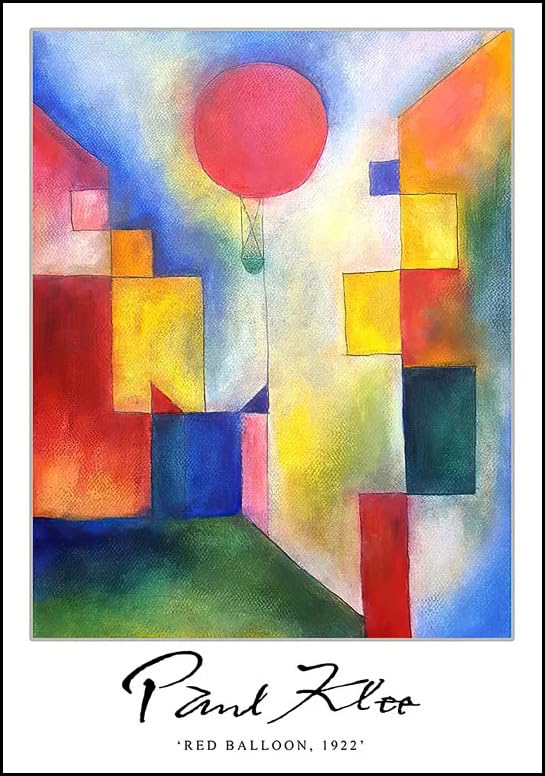Paul Klee Ballon rouge réveillez vos murs blancs avec cette toile d'art abstrait 60x90cm
